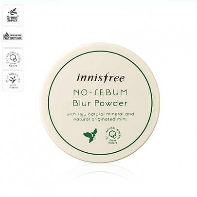 innisfree No-SEBUM Blur Powder with Jeju natural mineral and natural originated mint 5g