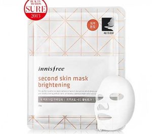 Innisfree Second Skin Mask Sheet Brightening 20g (Vitamin C derivates takes care of deep inside skin)