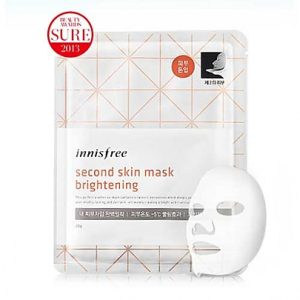 Innisfree Second Skin Mask Sheet Brightening 20g (Vitamin C derivates takes care of deep inside skin)