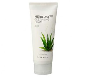 The face shop Herb365 cleansing foam Aloe
