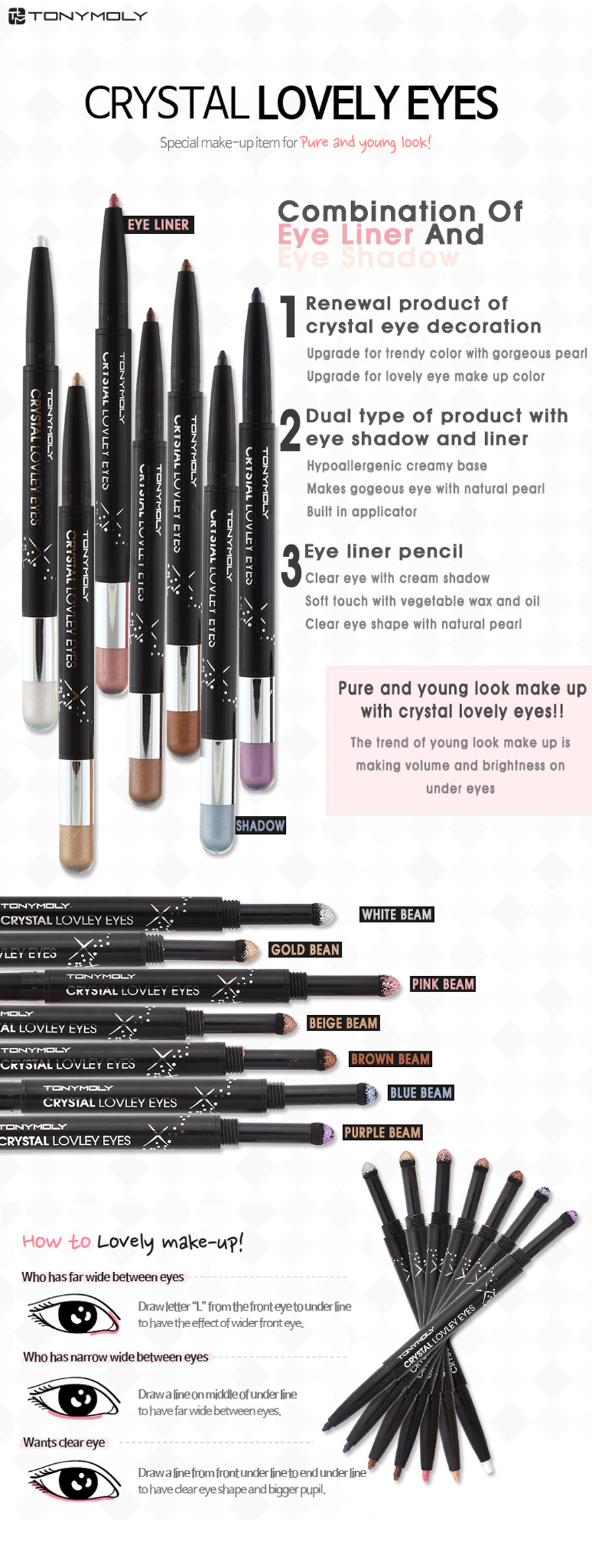 TONYMOLY Crystal Lovely Eyes #04 Beige Beam